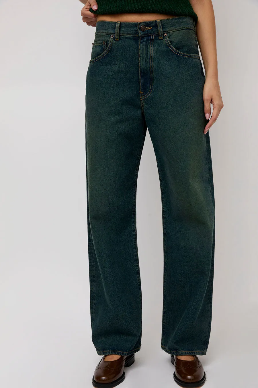 6397 Wide Jean in Teal Overdye sold by No. 6 product image thumbnail 3