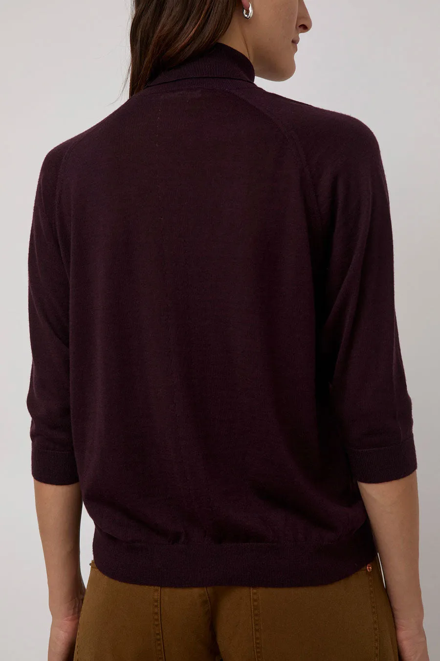 6397 Elbow Sleeve Turtleneck in Deep Purple sold by No. 6 product image thumbnail 4