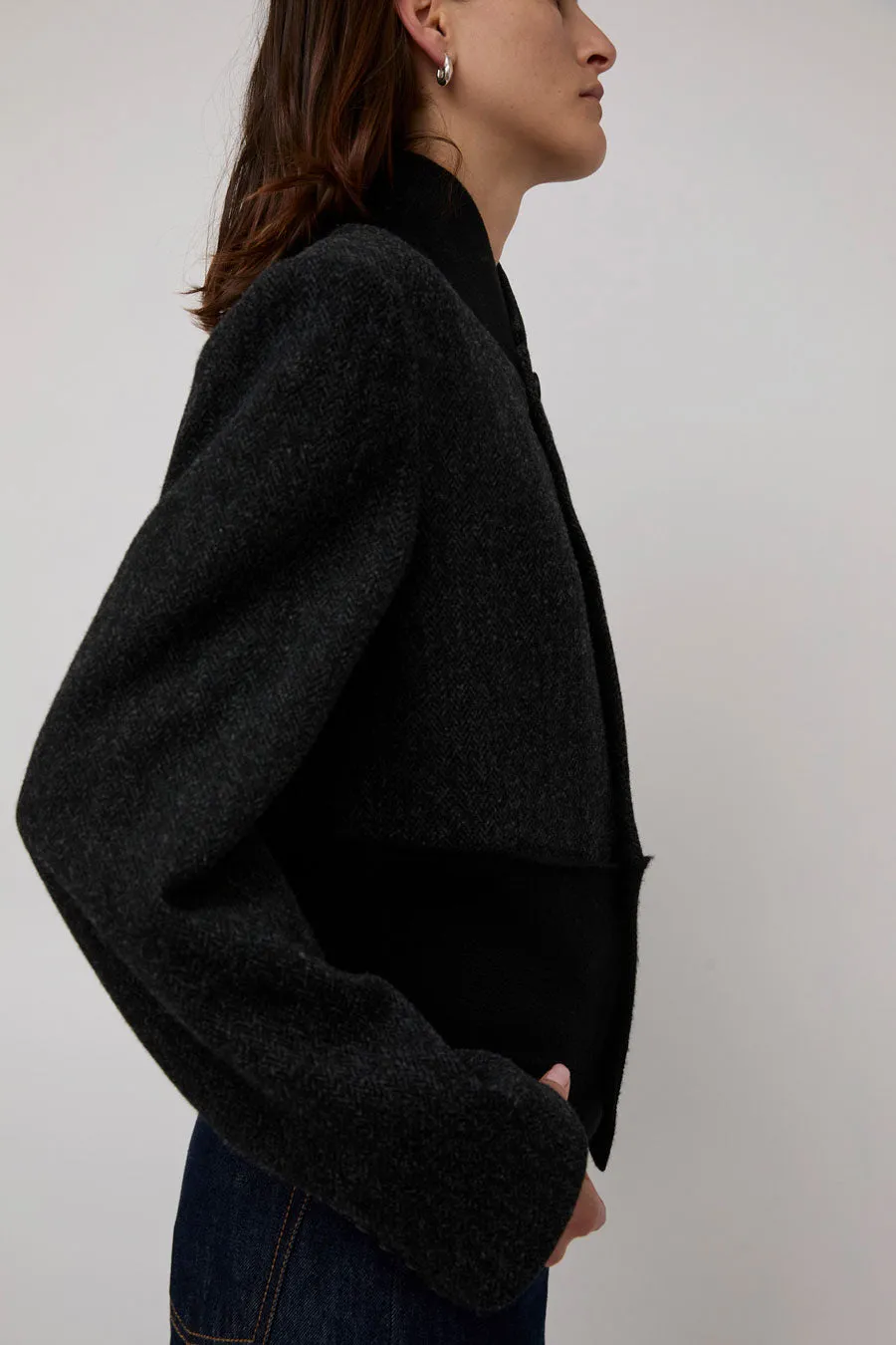 6397 Rib Blazer Jacket in Charcoal sold by No. 6 product image thumbnail 2