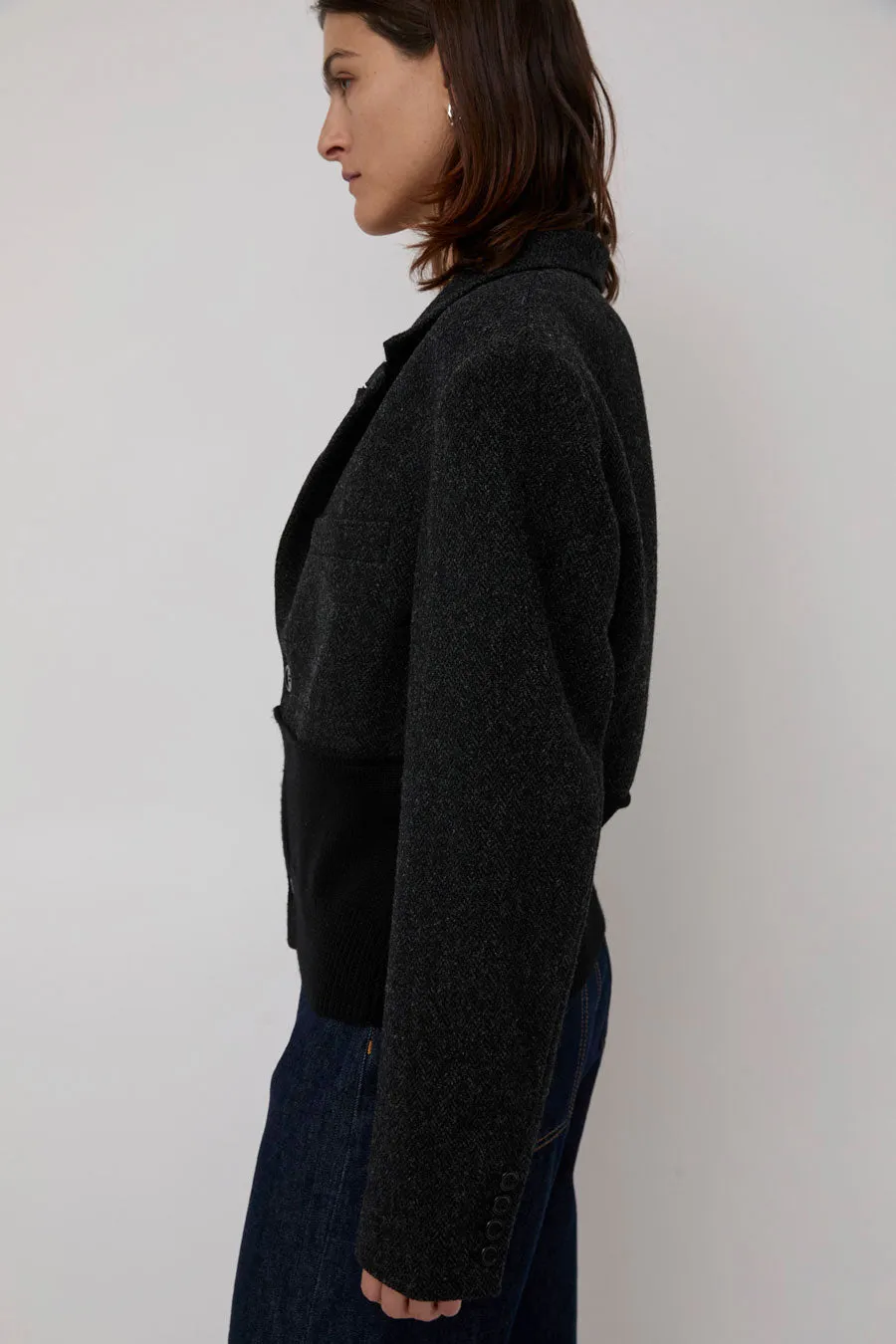 6397 Rib Blazer Jacket in Charcoal sold by No. 6 product image thumbnail 4