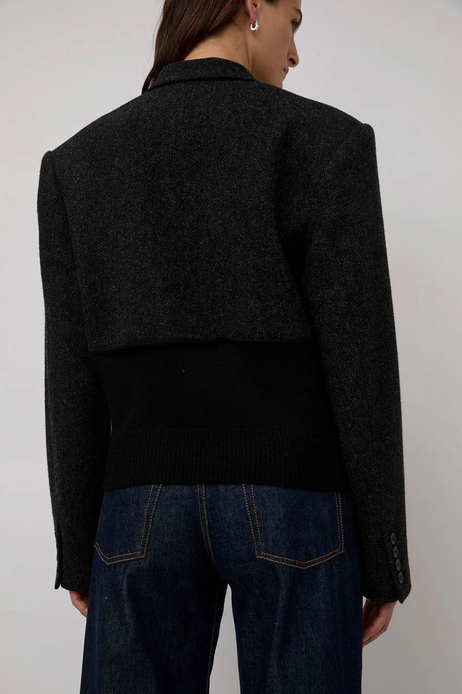 6397 Rib Blazer Jacket in Charcoal sold by No. 6 product image thumbnail 5