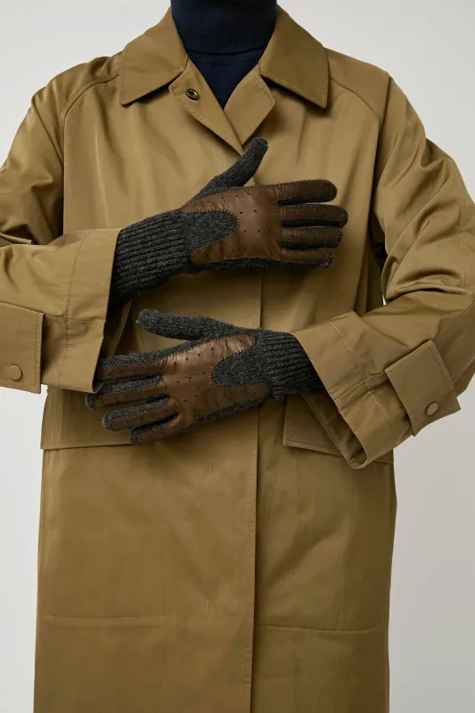 Exquisite J Gloves in Charcoal with Olive sold by No. 6