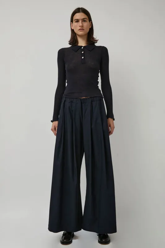 Baserange Avi Pants in Darma Navy sold by No. 6