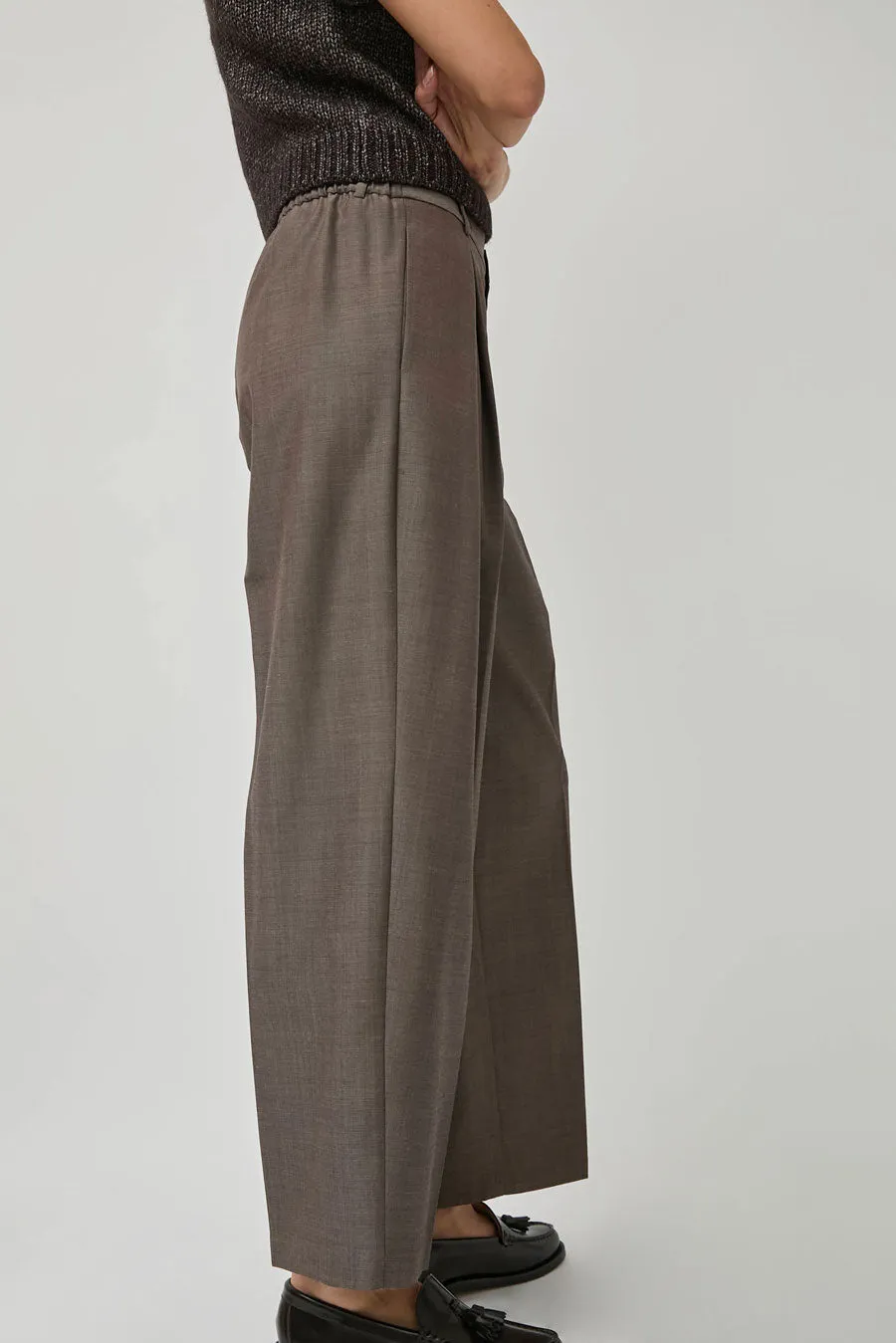 CORDERA Tailoring Mohair Buttoned Pants in Smoke Brown sold by No. 6 product image thumbnail 4