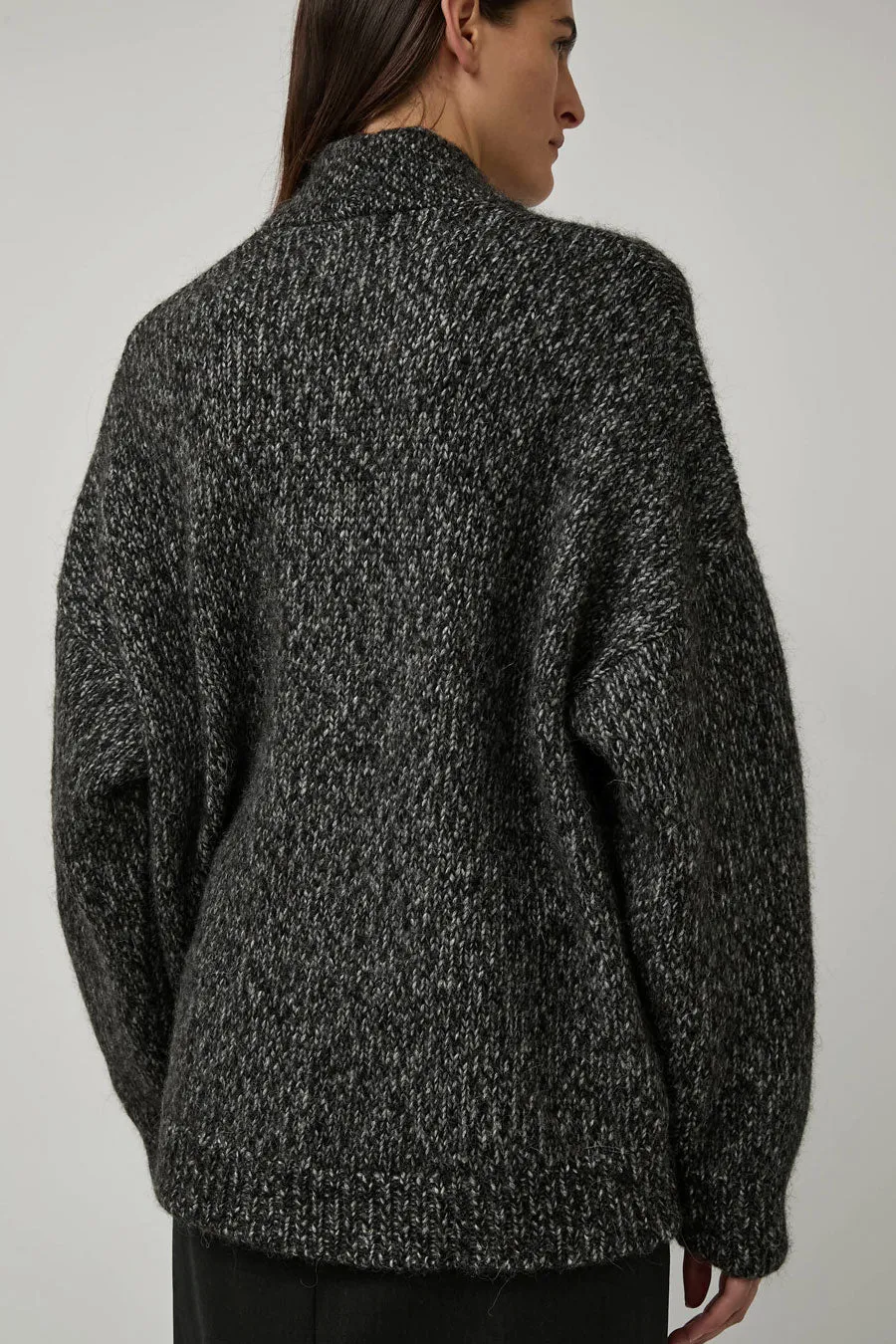 CORDERA Oversized Cardigan in Black Melange sold by No. 6 product image thumbnail 5