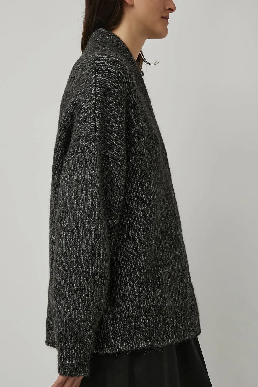 CORDERA Oversized Cardigan in Black Melange sold by No. 6 product image thumbnail 4