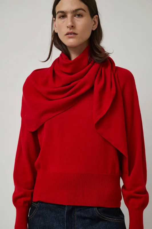 CORDERA Merino Wool Bandana in Red sold by No. 6