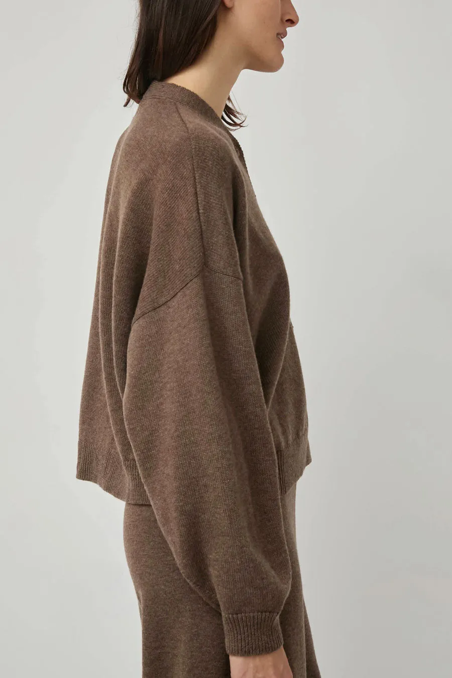 CORDERA Merino Wool Cardigan in Taupe sold by No. 6 product image thumbnail 4