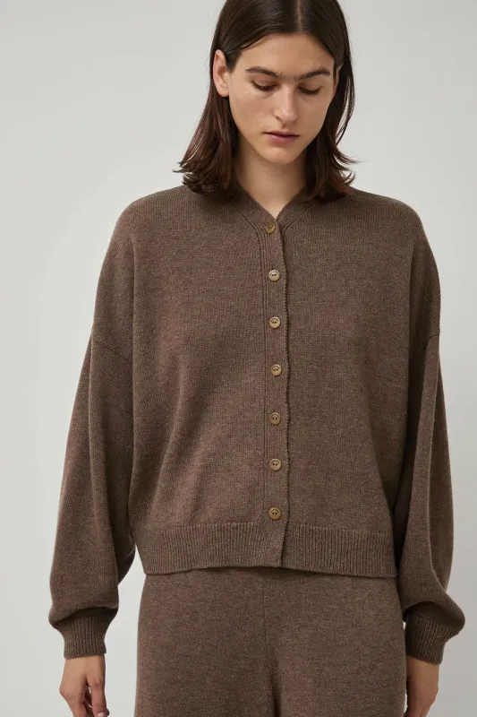 CORDERA Merino Wool Cardigan in Taupe sold by No. 6