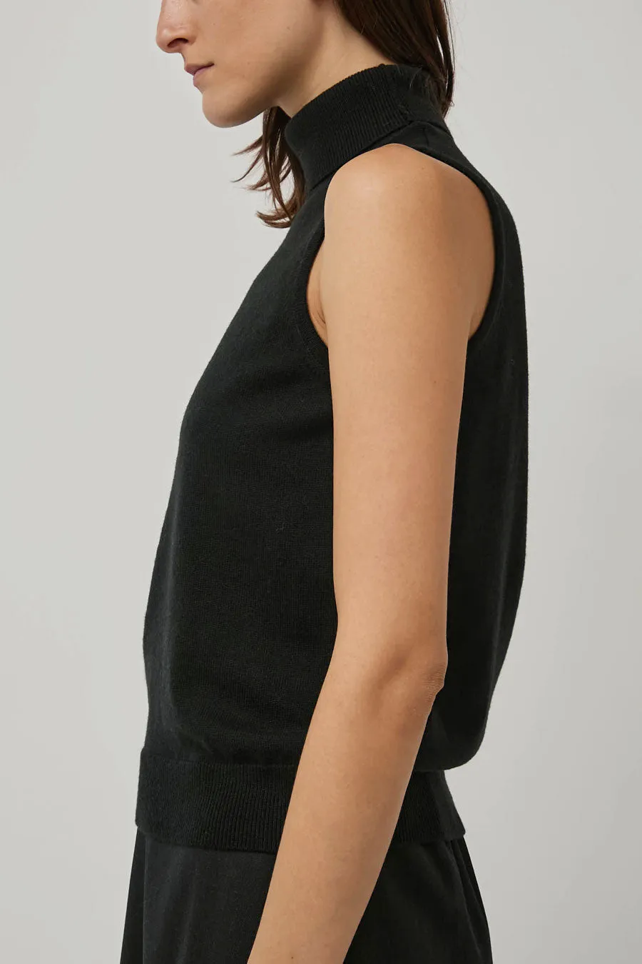 CORDERA Merino Wool Turtleneck Vest in Black sold by No. 6 product image thumbnail 2