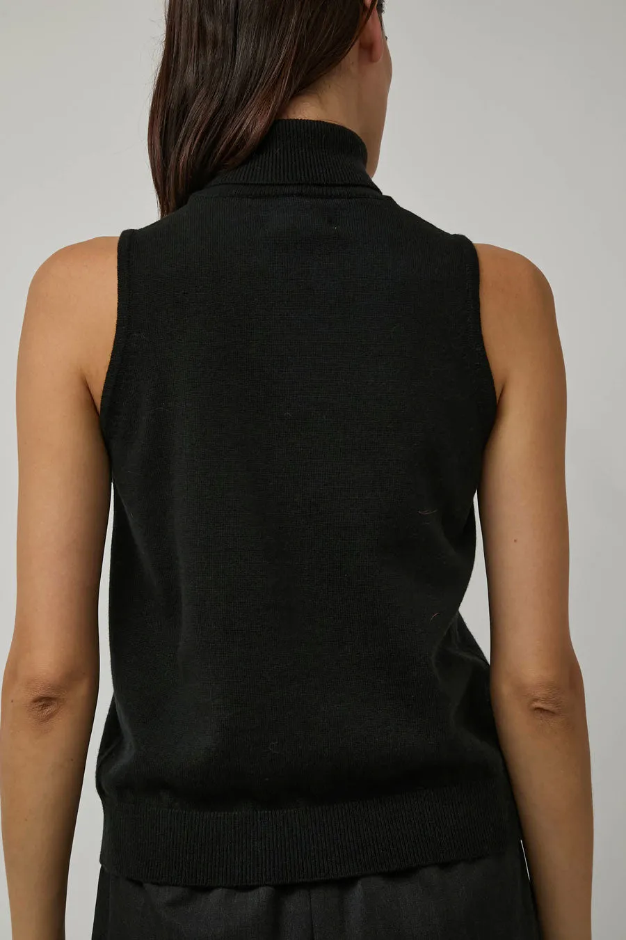 CORDERA Merino Wool Turtleneck Vest in Black sold by No. 6 product image thumbnail 5