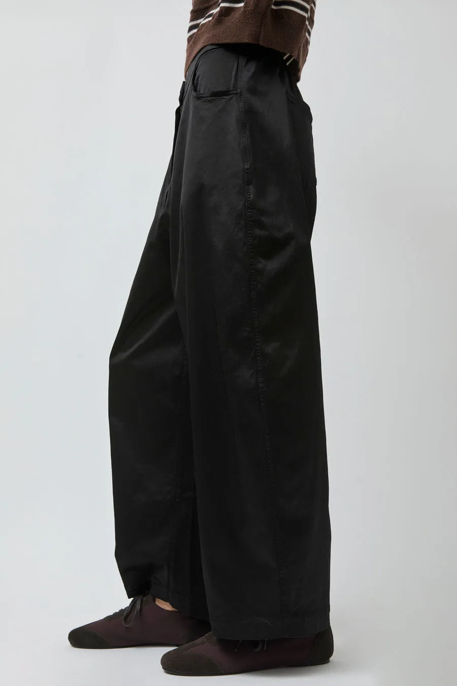 CORDERA Satin Curved Pants in Black sold by No. 6 product image thumbnail 3