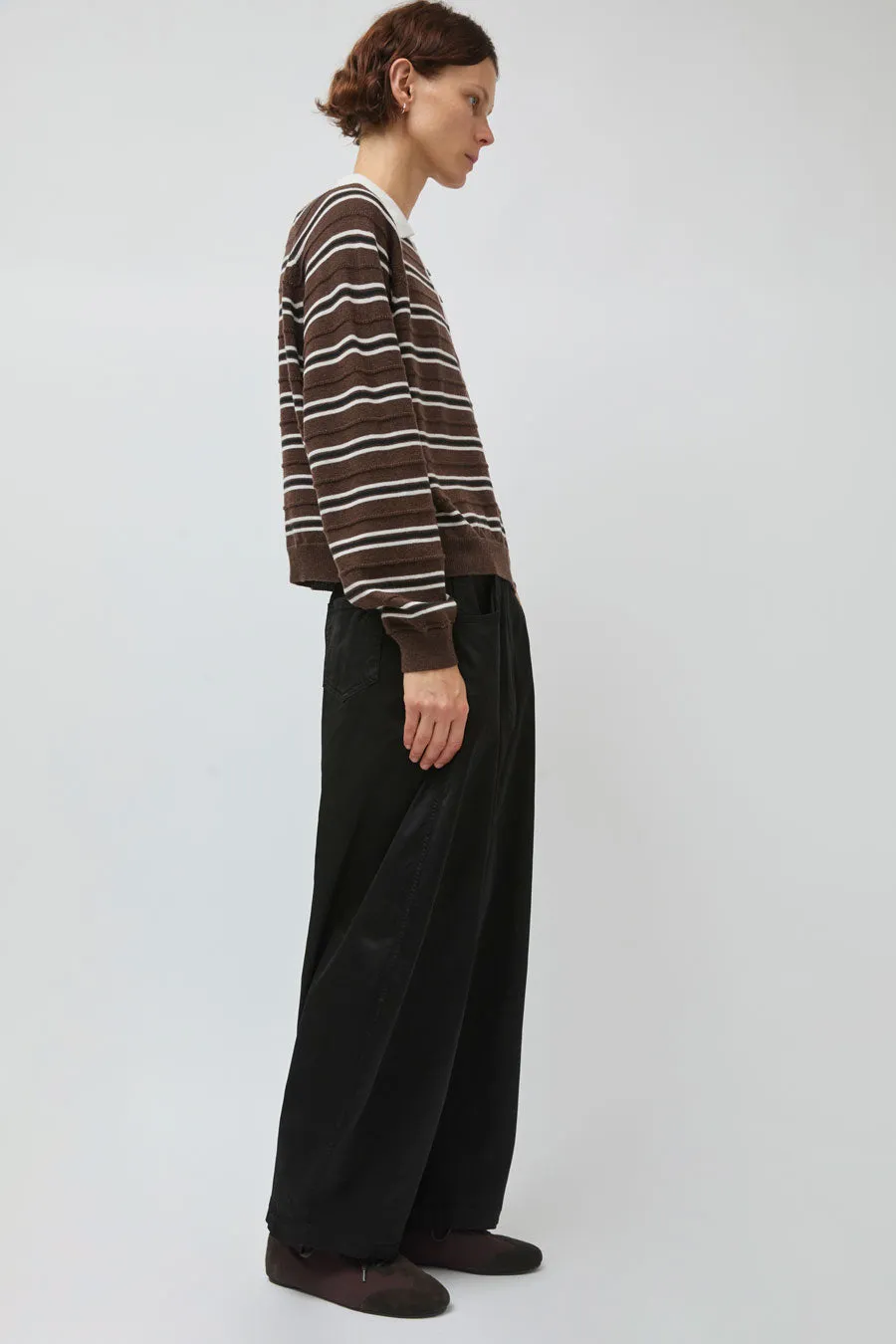 CORDERA Satin Curved Pants in Black sold by No. 6 product image thumbnail 5