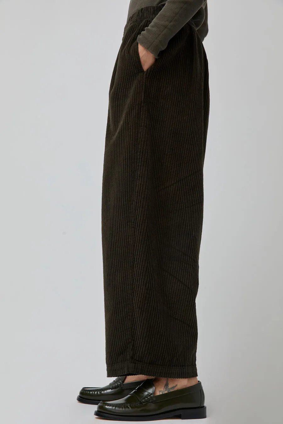 Black Crane Wide Pants in Dark Forest sold by No. 6 product image thumbnail 3