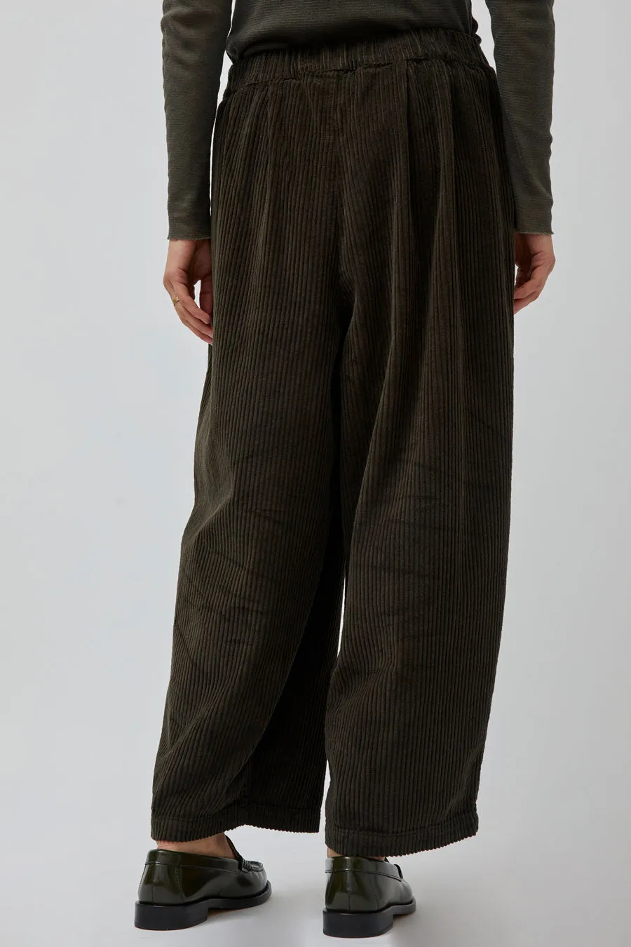 Black Crane Wide Pants in Dark Forest sold by No. 6 product image thumbnail 5