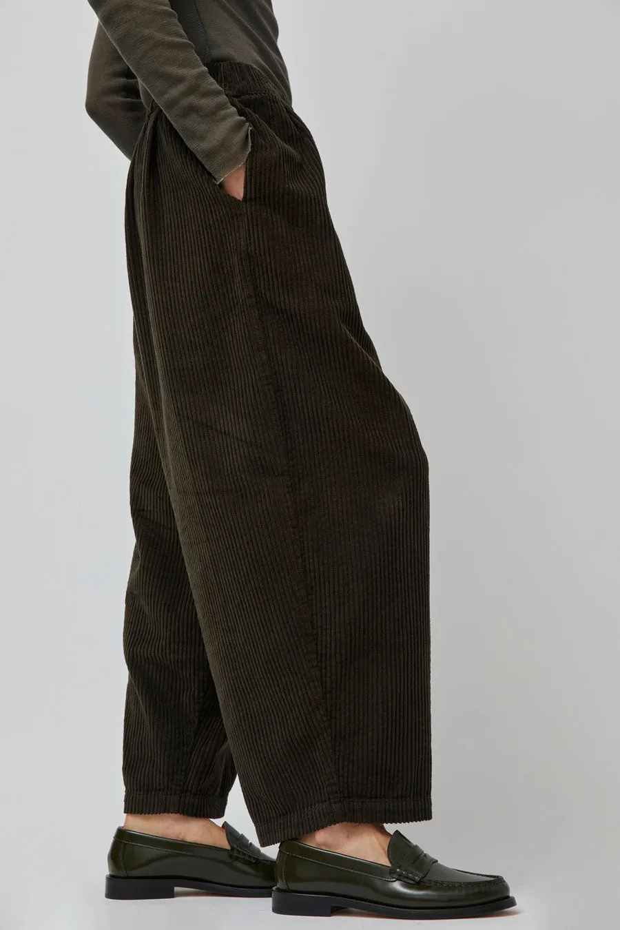 Black Crane Wide Pants in Dark Forest sold by No. 6 product image thumbnail 4