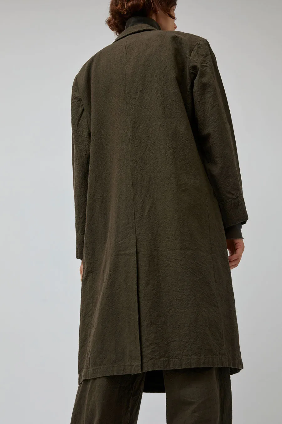 Black Crane Crinkled Coat in Charcoal sold by No. 6 product image thumbnail 5