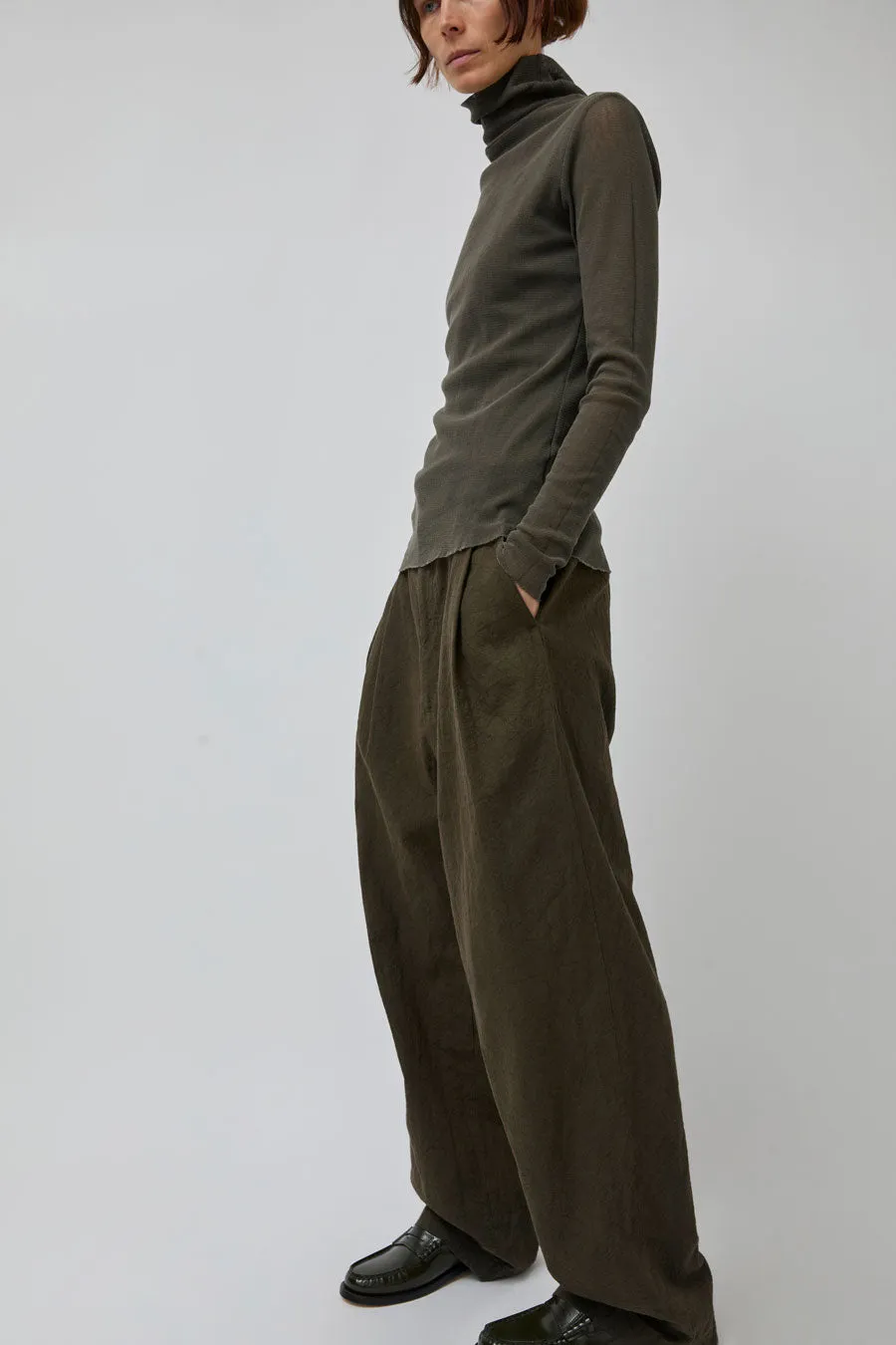 Black Crane Crinkled Trousers in Charcoal sold by No. 6 product image thumbnail 4