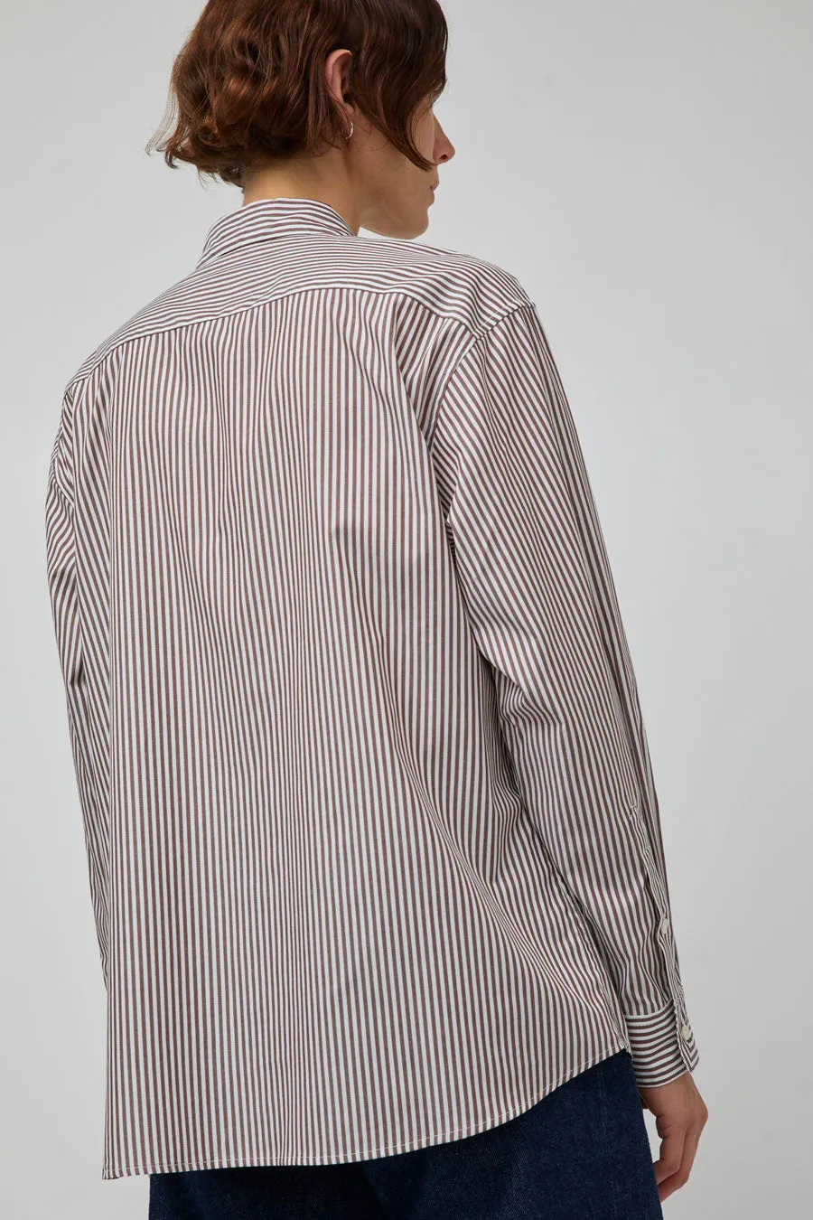 B Sides Nolan Shirt in Brown and White Stripe sold by No. 6 product image thumbnail 5