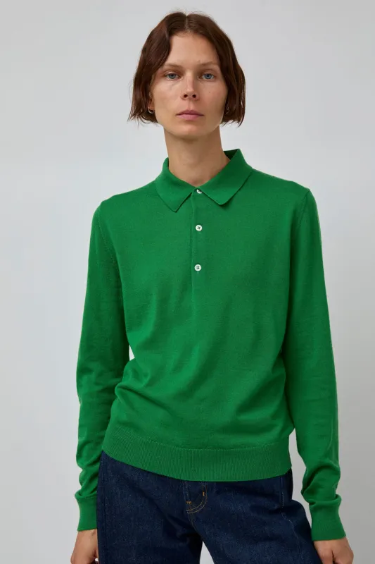 B Sides Knit Polo in Green sold by No. 6