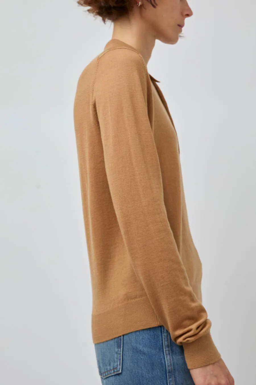 B Sides Knit Polo in Camel sold by No. 6 product image thumbnail 2
