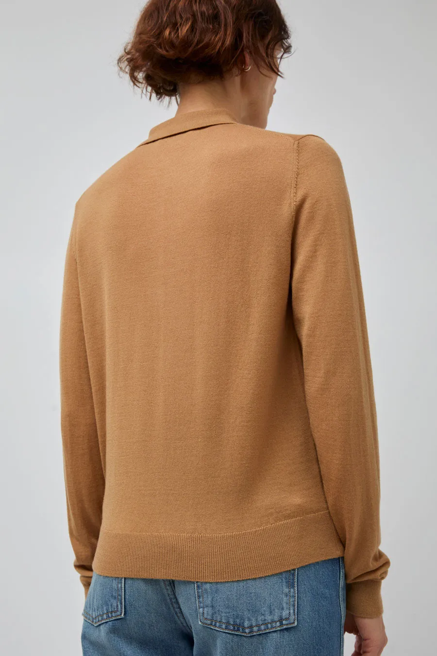 B Sides Knit Polo in Camel sold by No. 6 product image thumbnail 4