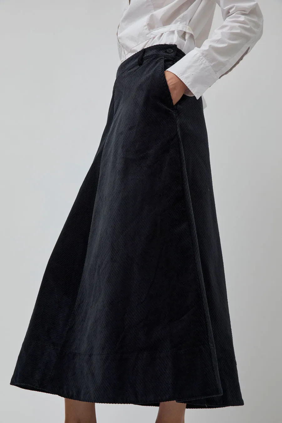 Rue De Tokyo Pryma Skirt in Ink Navy Corduroy sold by No. 6 product image thumbnail 3