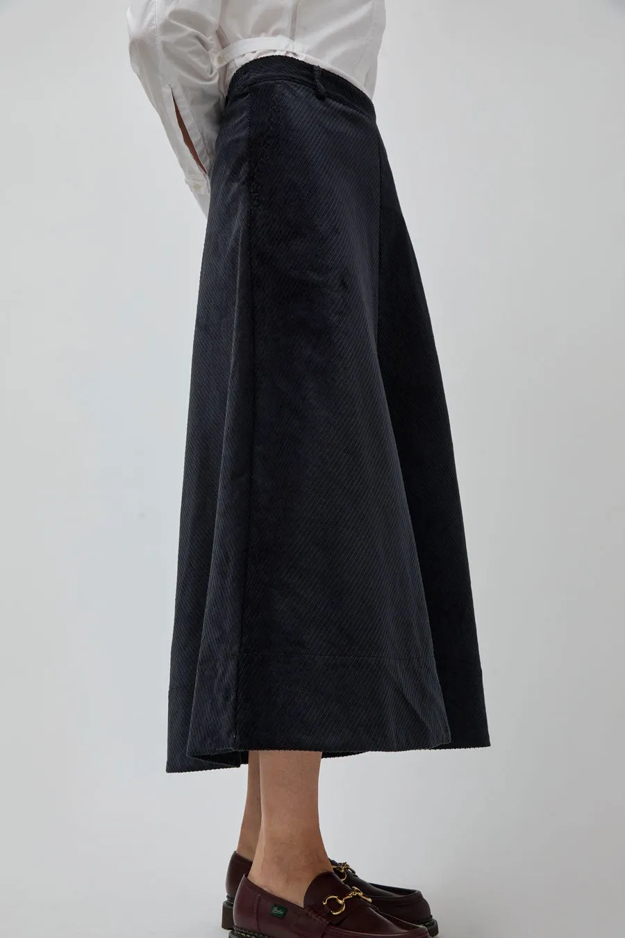 Rue De Tokyo Pryma Skirt in Ink Navy Corduroy sold by No. 6 product image thumbnail 4