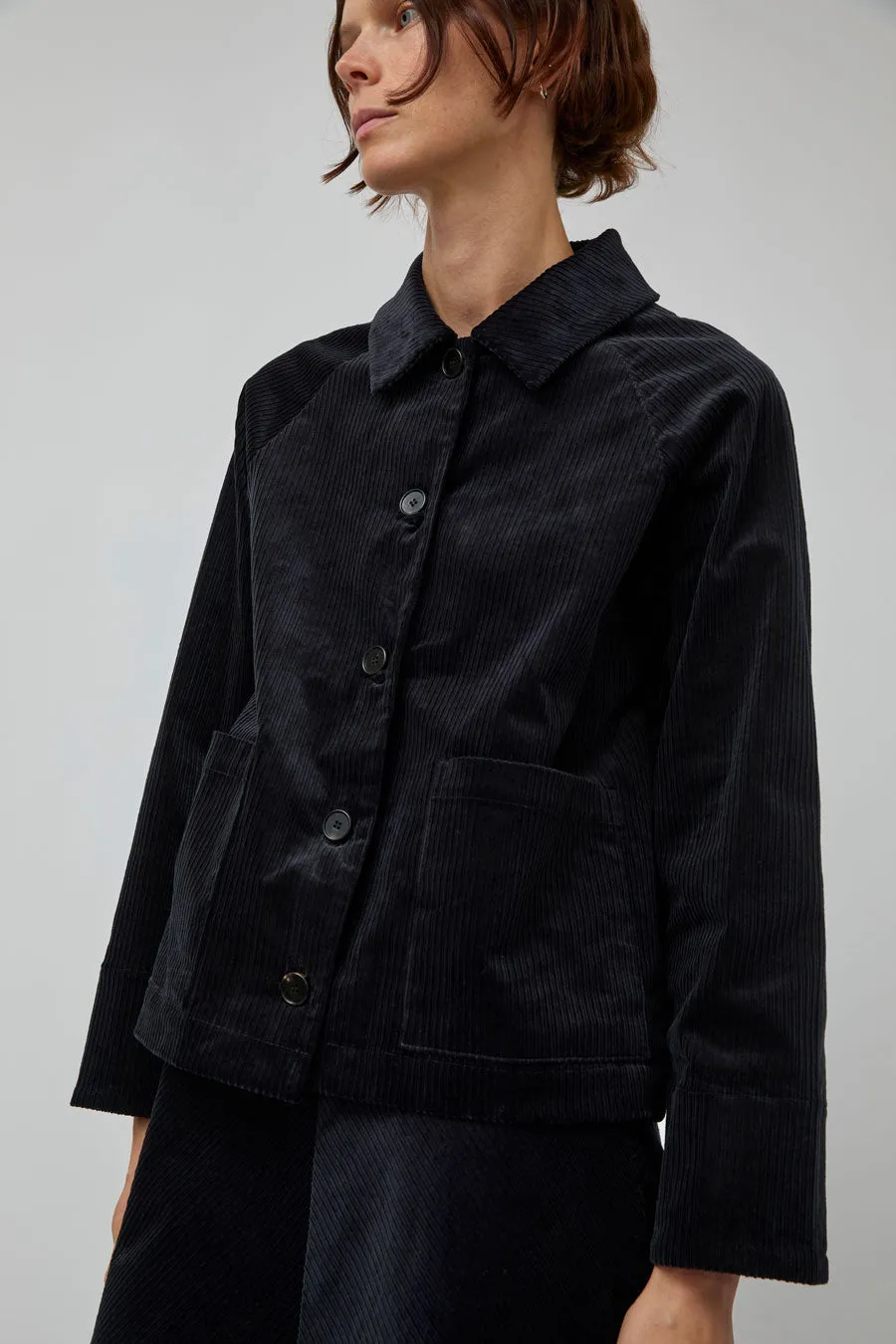 Rue De Tokyo Chira Jacket in Ink Navy Corduroy sold by No. 6