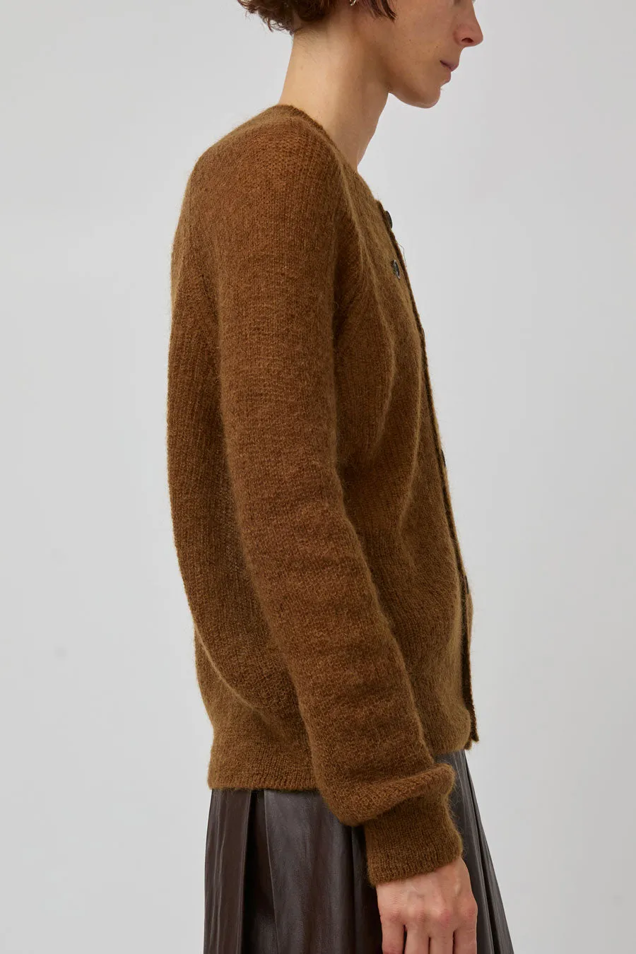 TONYWACK Wool and Mohair Cardigan in Camel sold by No. 6 product image thumbnail 4