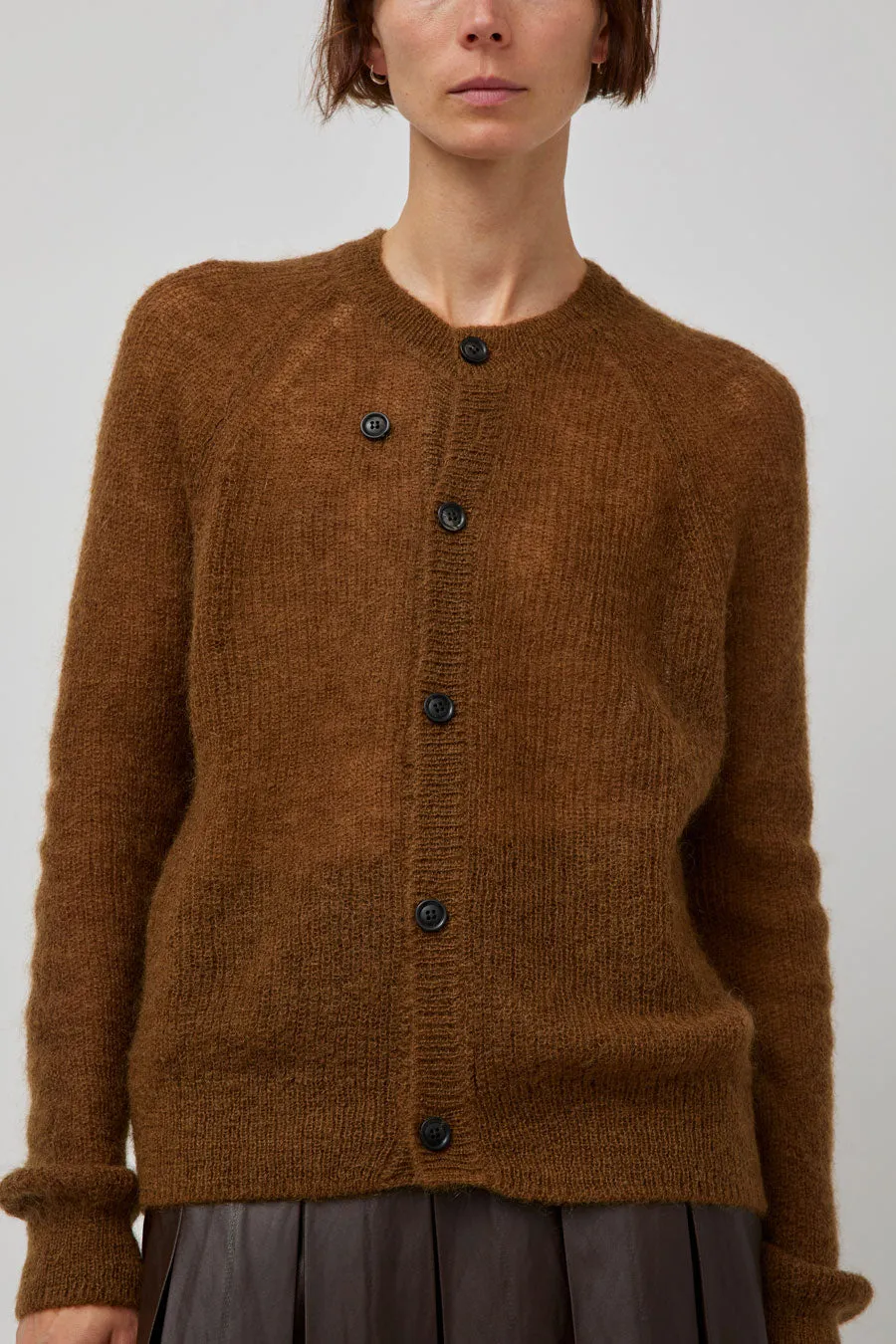 TONYWACK Wool and Mohair Cardigan in Camel sold by No. 6 product image thumbnail 3