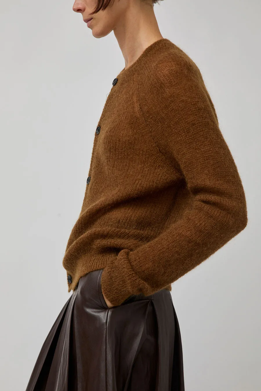 TONYWACK Wool and Mohair Cardigan in Camel sold by No. 6 product image thumbnail 2