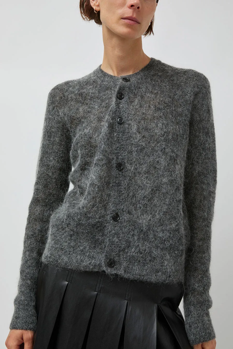 TONYWACK Wool and Mohair Cardigan in Melange Grey sold by No. 6 product image thumbnail 3