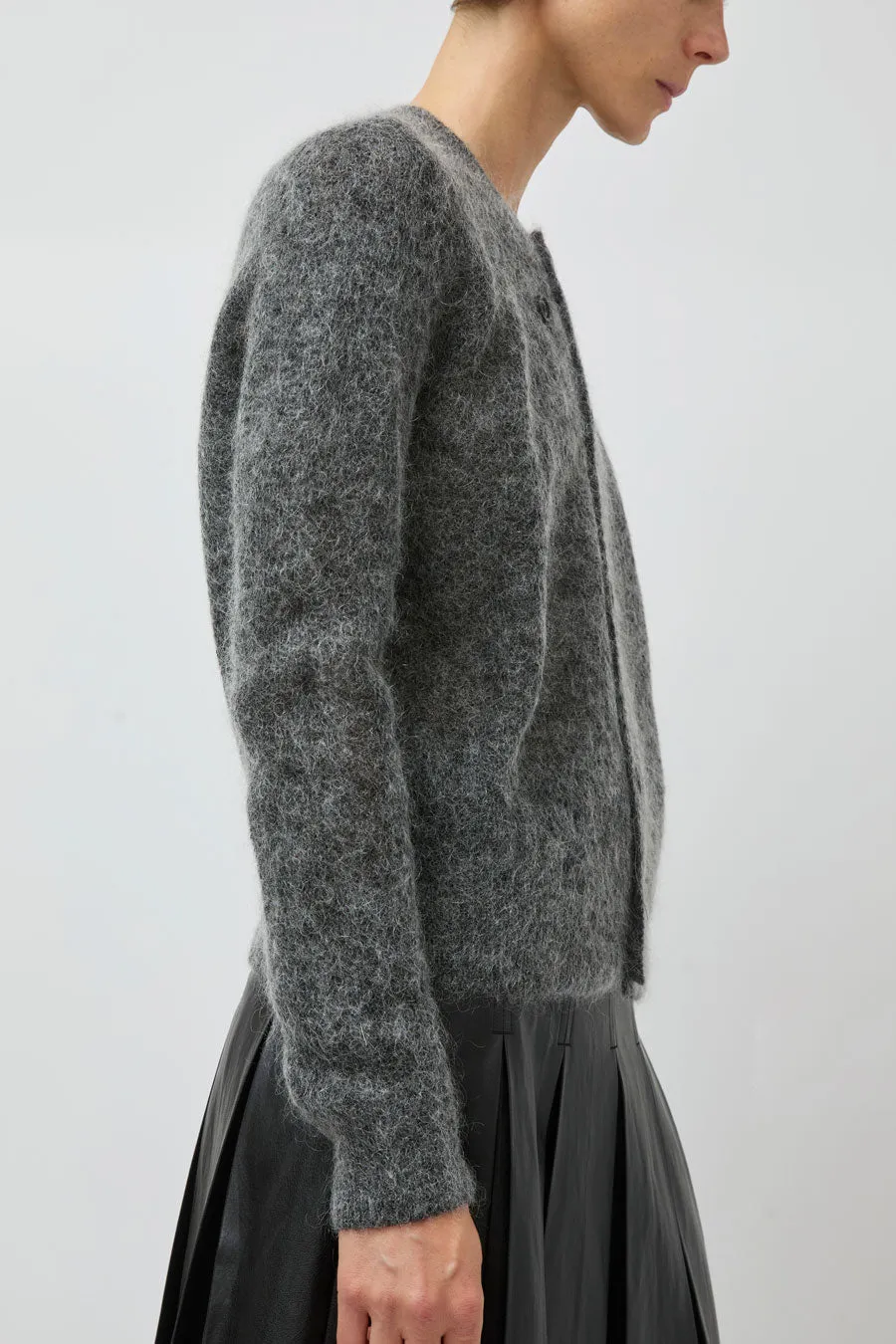 TONYWACK Wool and Mohair Cardigan in Melange Grey sold by No. 6 product image thumbnail 4
