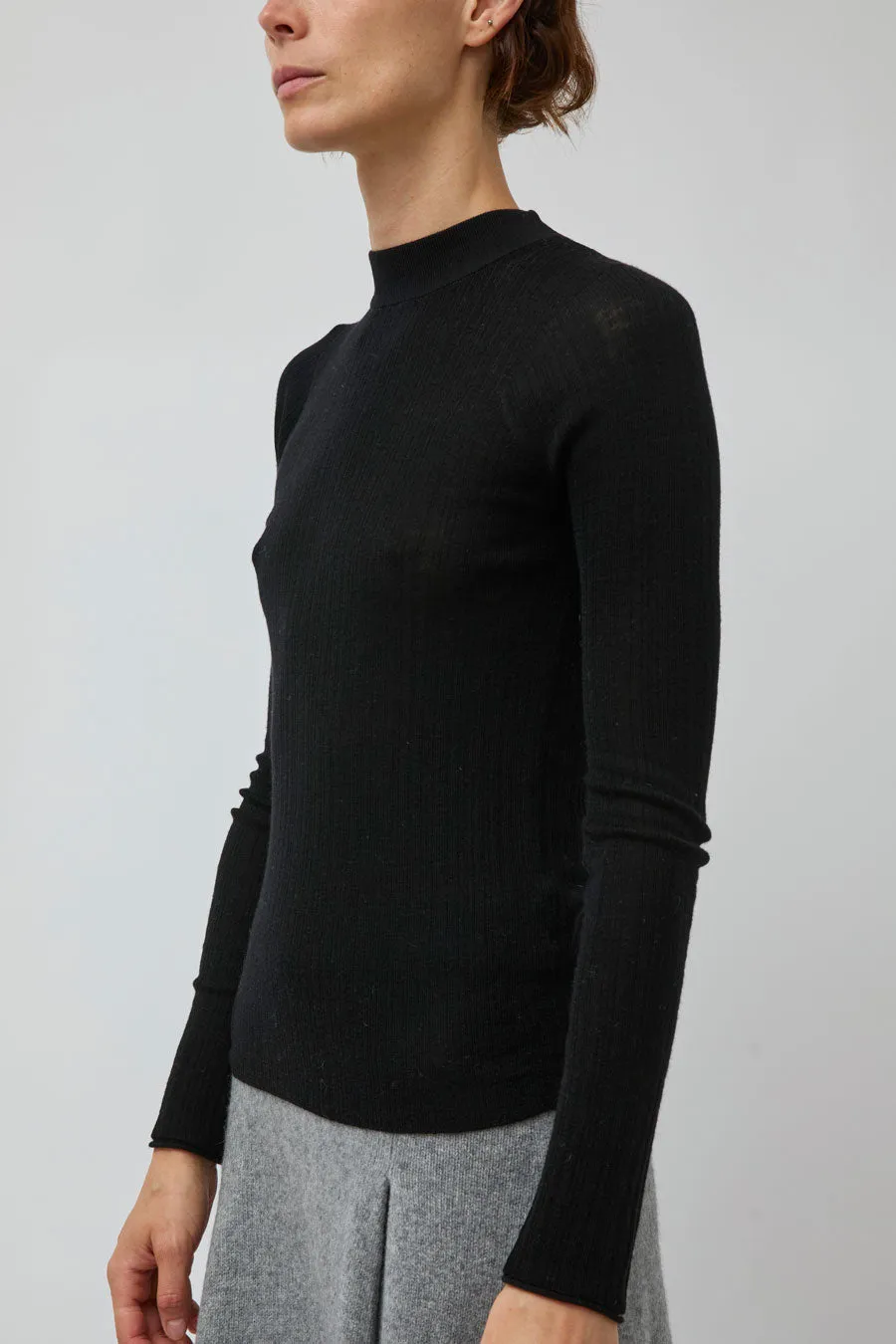 UMARMUNG Weightless Wool Crewneck Pullover in Black sold by No. 6 product image thumbnail 2