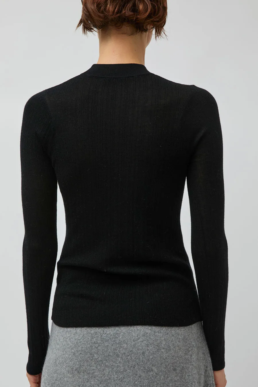 UMARMUNG Weightless Wool Crewneck Pullover in Black sold by No. 6 product image thumbnail 5