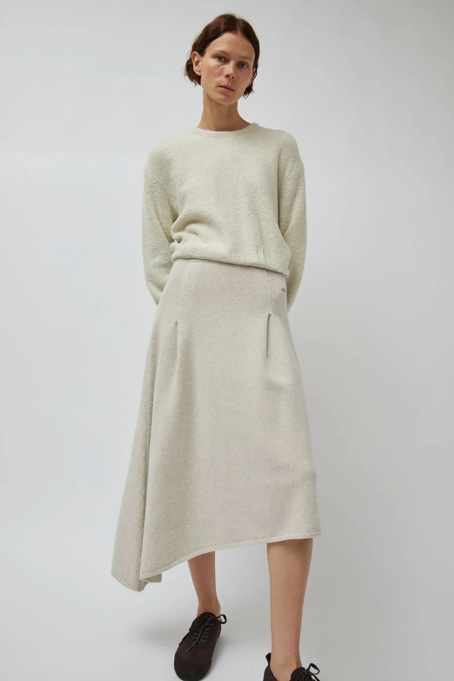 UMARMUNG Asymmetric Hem Skirt in Lamb sold by No. 6