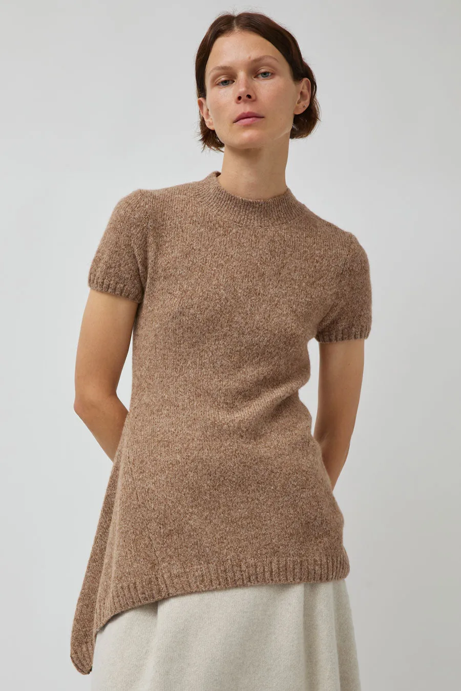 UMARMUNG Asymmetric Hem Half Sleeve Pullover in Bagel sold by No. 6 product image thumbnail 2