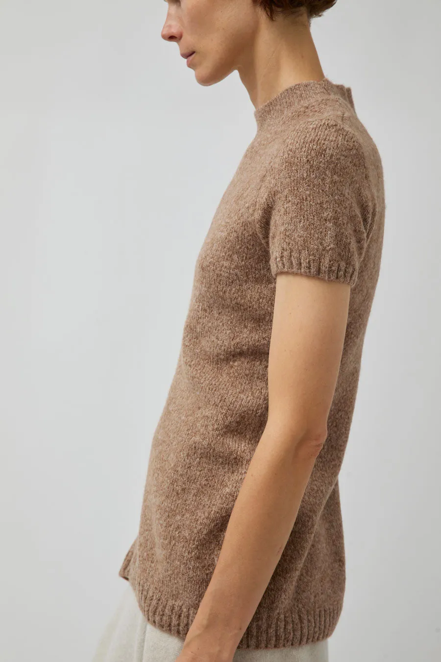 UMARMUNG Asymmetric Hem Half Sleeve Pullover in Bagel sold by No. 6 product image thumbnail 3