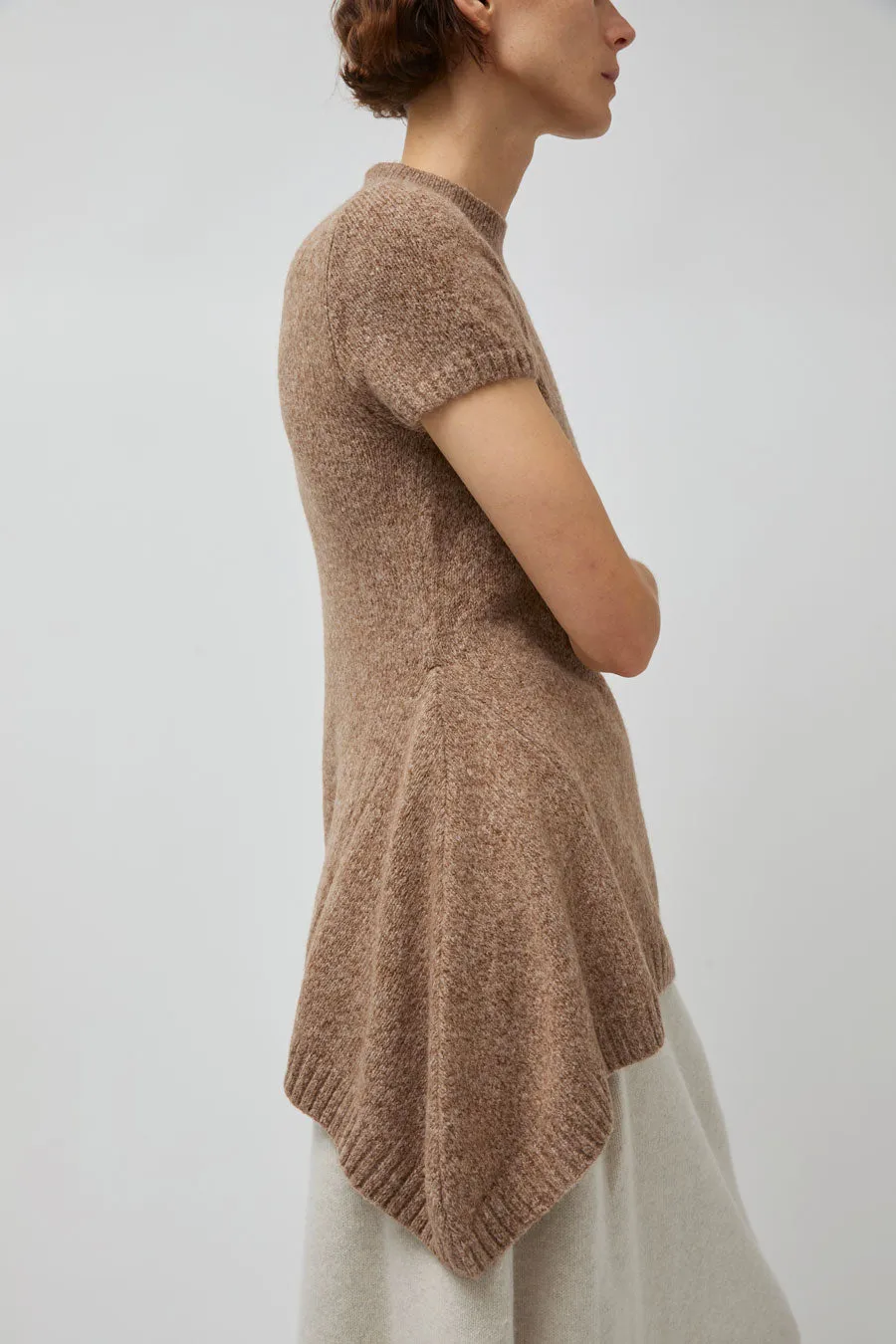 UMARMUNG Asymmetric Hem Half Sleeve Pullover in Bagel sold by No. 6 product image thumbnail 4