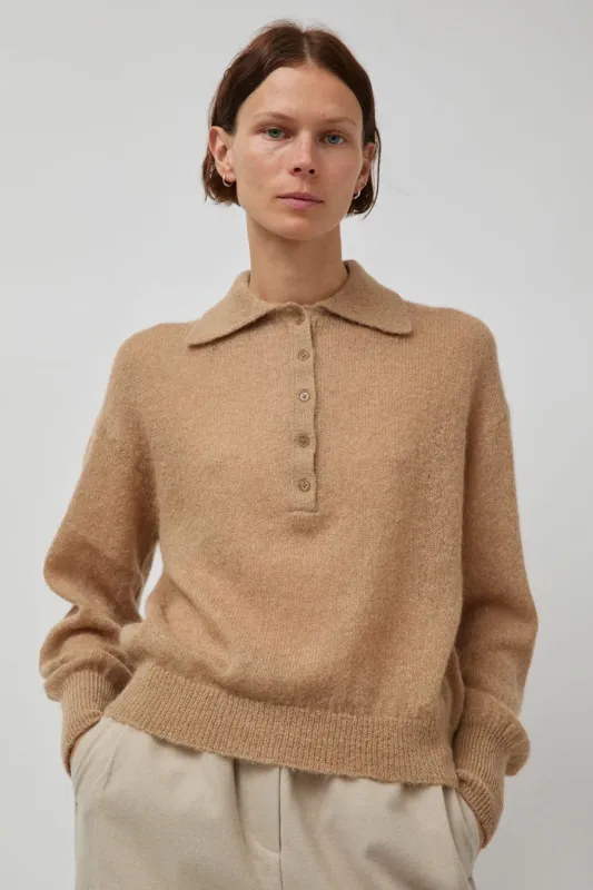 UMARMUNG Mohair Collared Pullover in Caramel sold by No. 6