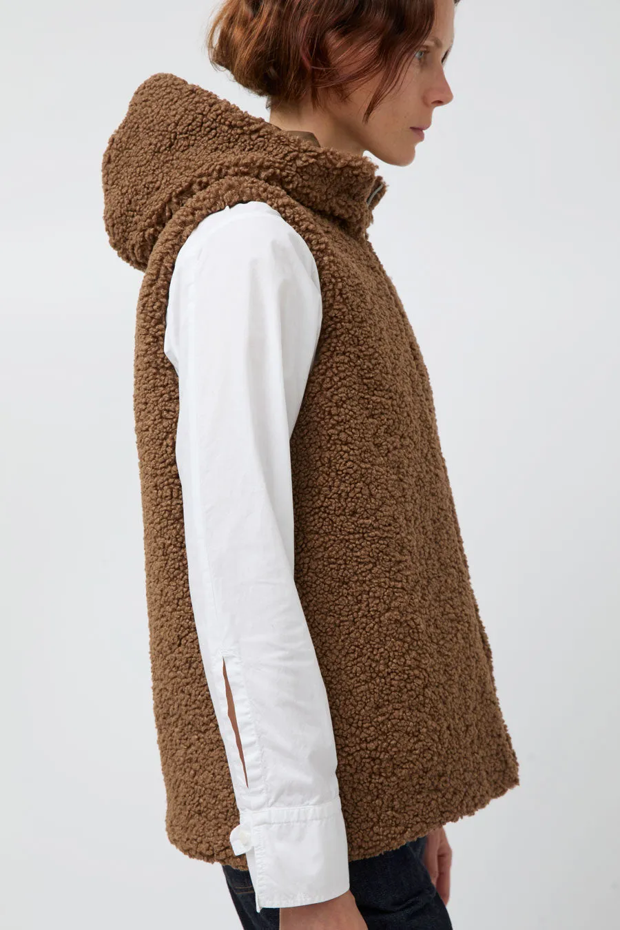 Pret Pour Partir Reversible Gilet in Brown Faux Fur and Bronze sold by No. 6 product image thumbnail 3