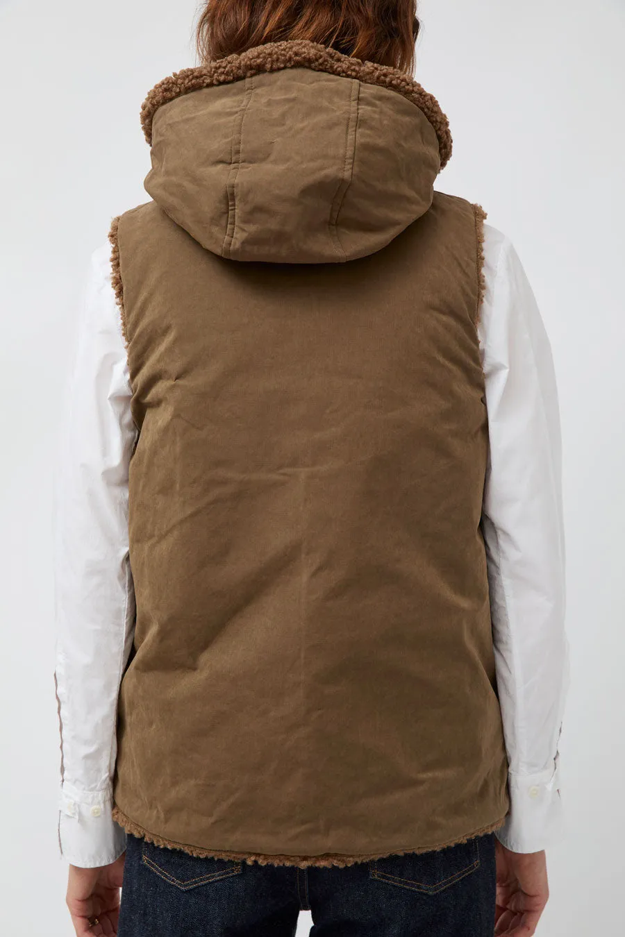 Pret Pour Partir Reversible Gilet in Brown Faux Fur and Bronze sold by No. 6 product image thumbnail 2