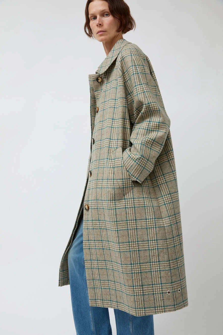 Pret Pour Partir Camille Jacket in Wool Blue Check sold by No. 6 product image thumbnail 3