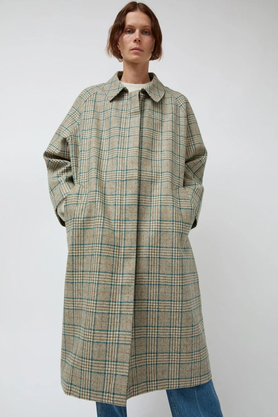 Pret Pour Partir Camille Jacket in Wool Blue Check sold by No. 6
