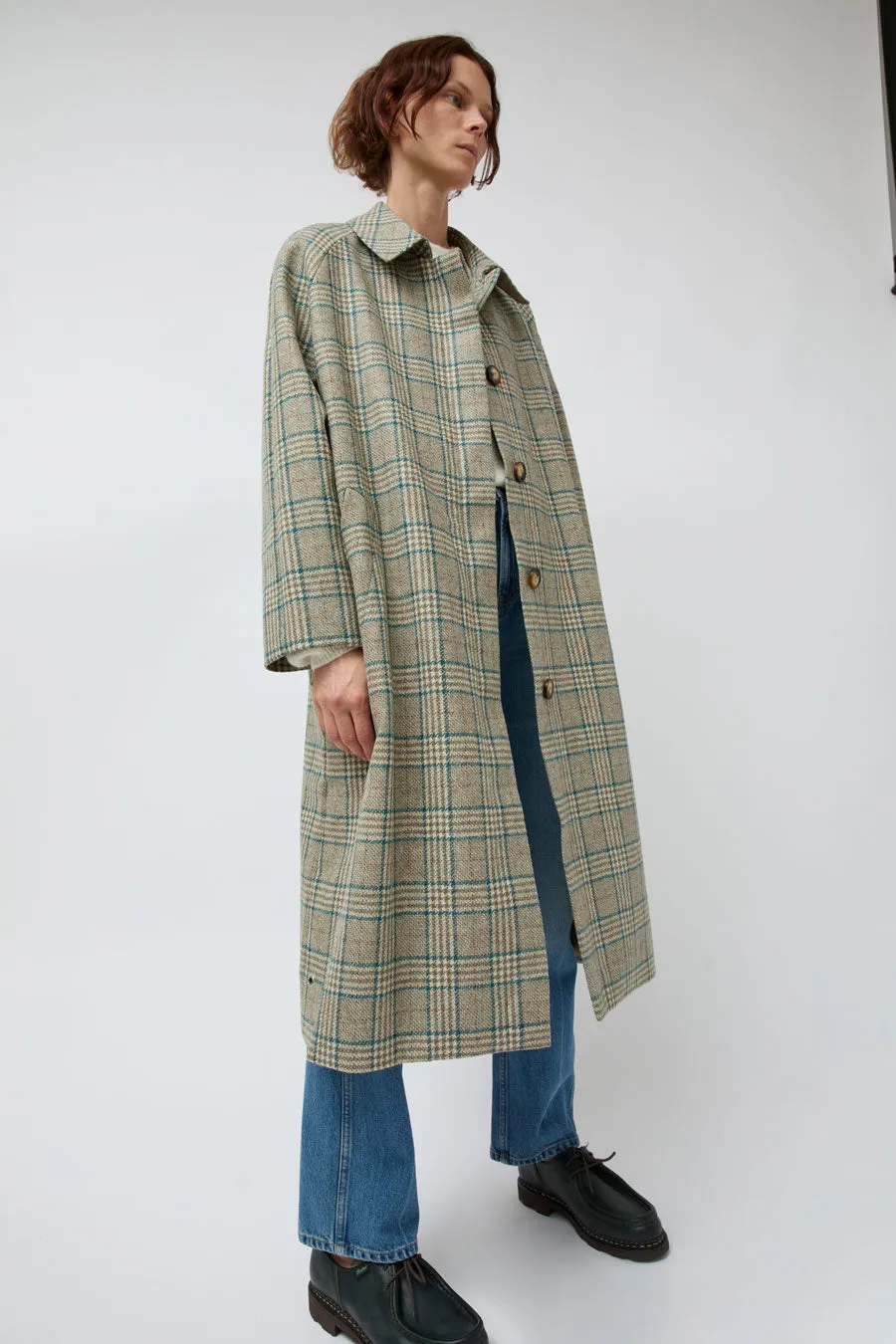Pret Pour Partir Camille Jacket in Wool Blue Check sold by No. 6 product image thumbnail 2