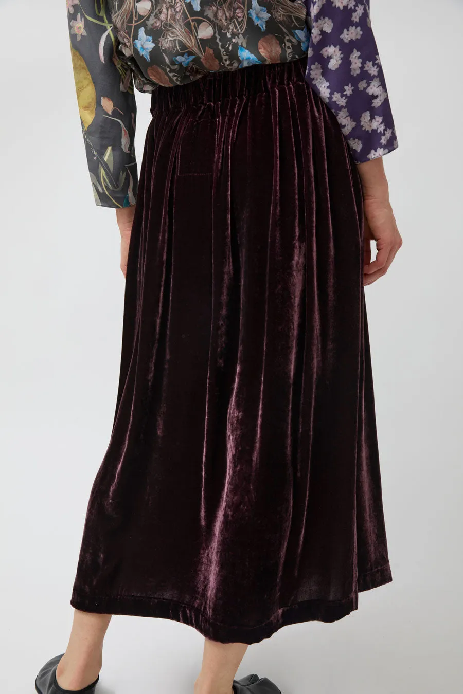 Anntian Velvet Skirt in Aubergine Velvet sold by No. 6 product image thumbnail 5