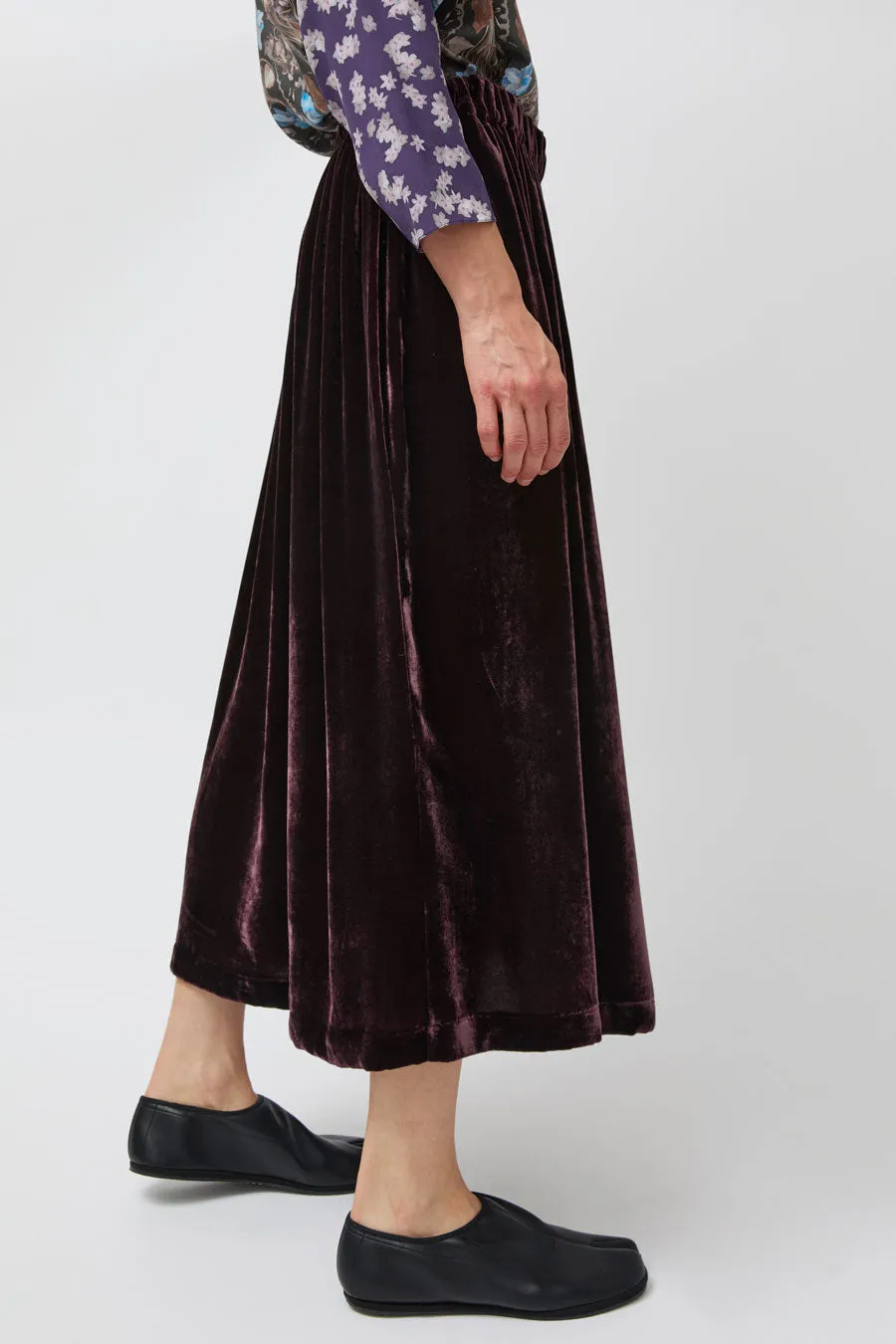 Anntian Velvet Skirt in Aubergine Velvet sold by No. 6 product image thumbnail 4