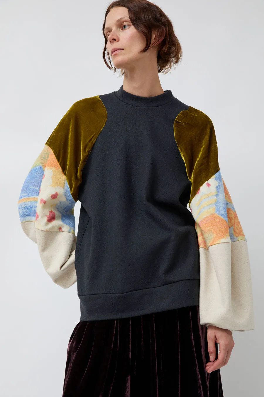 Anntian Mixed Sweaty in Olive Velvet Mix sold by No. 6