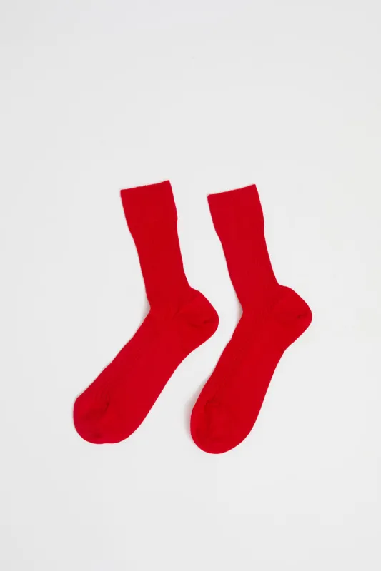 Maria La Rosa Bio Socks in Red sold by No. 6